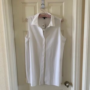 Crisp Alfani Button up Tunic in white XL